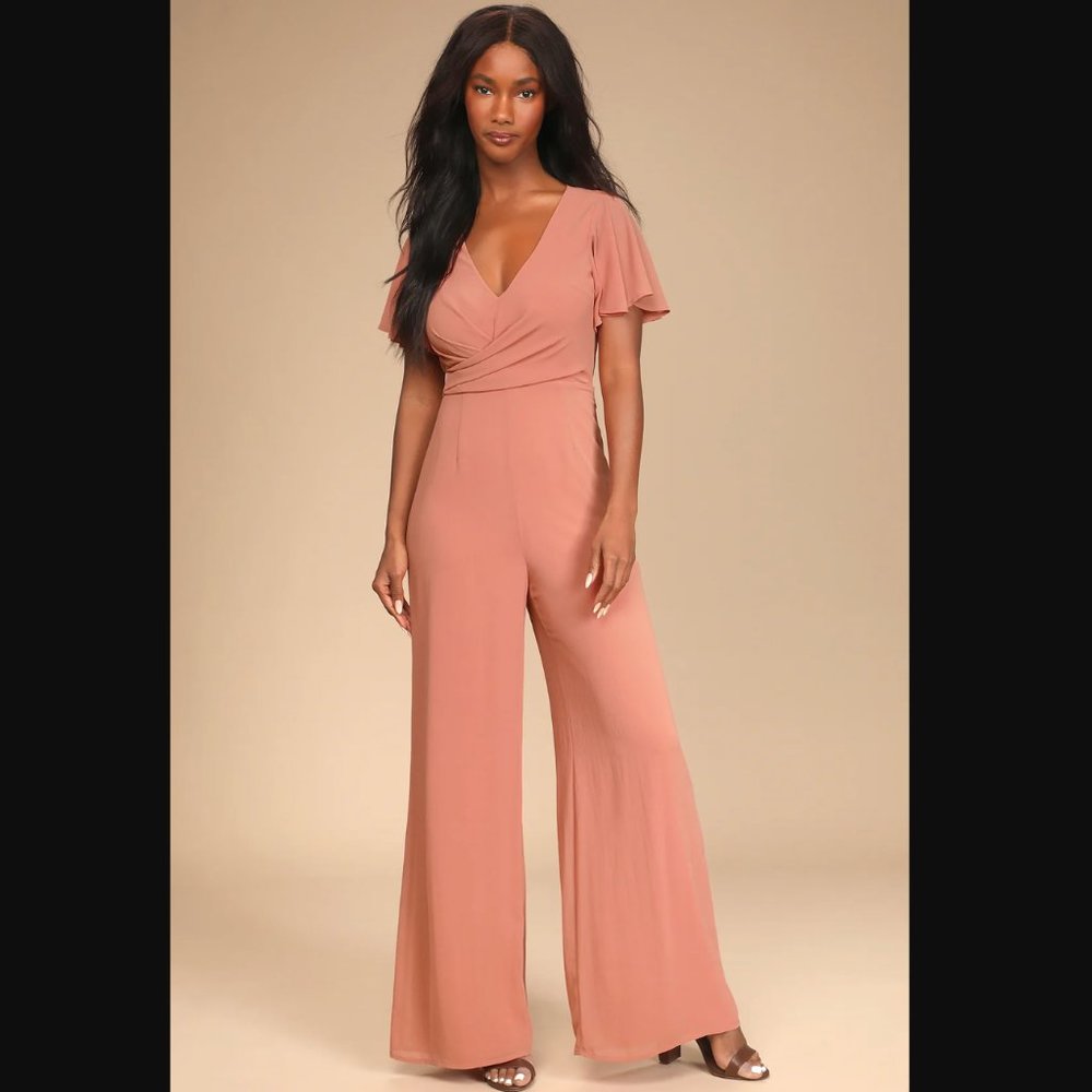 Flutter Sleeve Wide-Leg Jumpsuit (Lulu's)